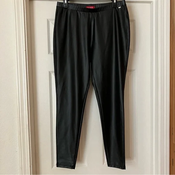 GUESS Mattie PU Faux-Leather Leggings in Jet Black XL - Picture 7 of 10